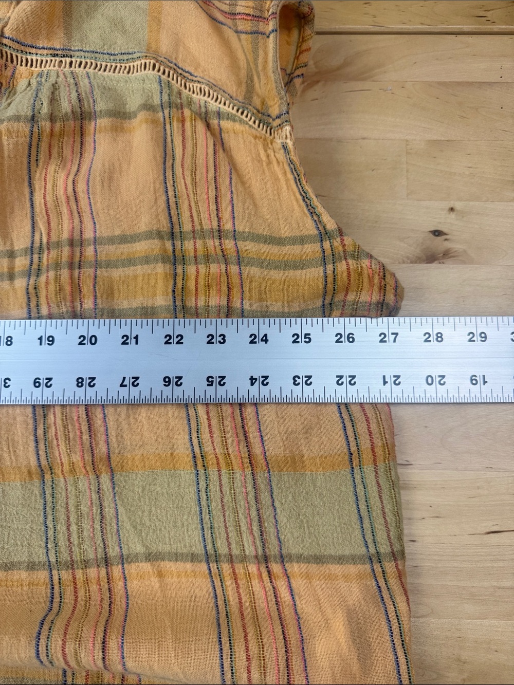 Pilcro Yellow Plaid Button Henley Top - Picture 5 of 12